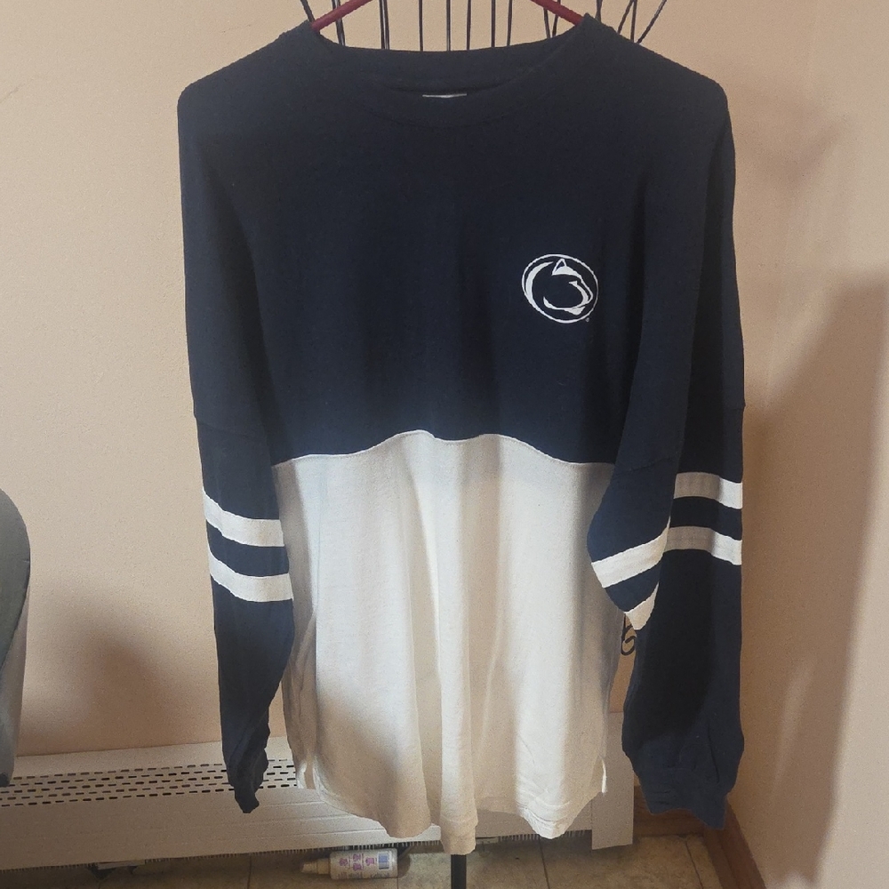 Pressbox  Navy and White Penn State Cottom Sweatshirt Size S